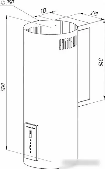 Кухонная вытяжка Zigmund & Shtain K 146.4 W - фото товара