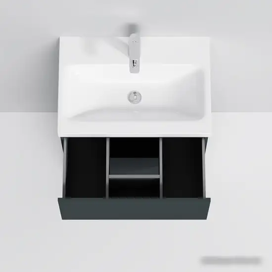 AM.PM Тумба под умывальник Gem 60 M90FSX06022GM32 (2 ящика, графит) – фото товара