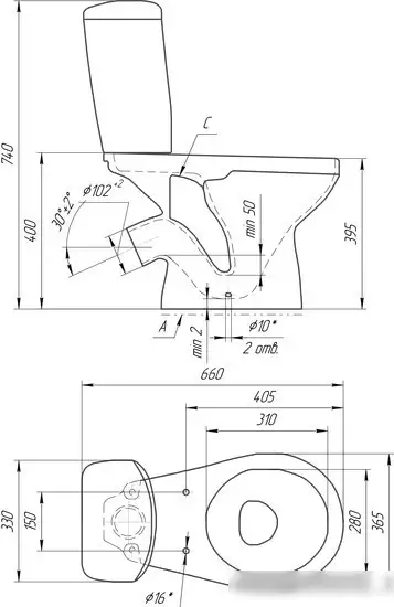 Унитаз Cersanit Mito Grey 031 S-KO-MIG031-ST-P-w - фото товара