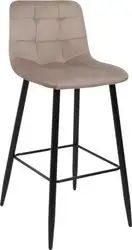 Стул AksHome Stella барный (бежевый велюр HLR08/черный) – изображение в каталоге