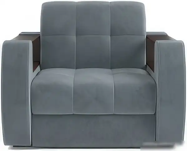 Кресло-кровать Мебель-АРС Барон №3 (велюр, серо-синий HB-178 26)