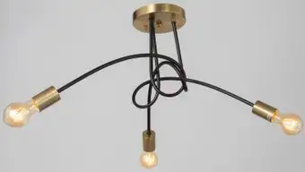 Люстра средней высоты BayerLux Узел 10777404 (черный/латунь) – изображение в каталоге