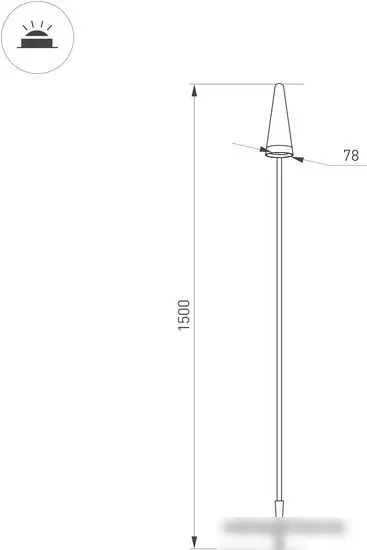 Садовый светильник Arlight LGD-CONO-BOLL-H1500-7W Warm3000 037521 – фото товара