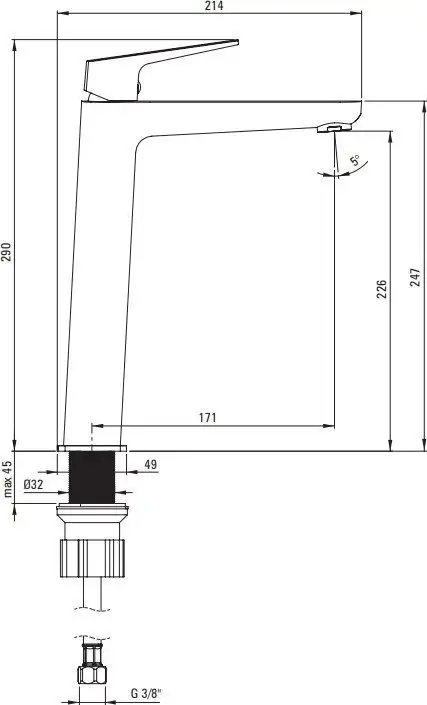 Deante Blur BQL-020K (хром) - фото товара