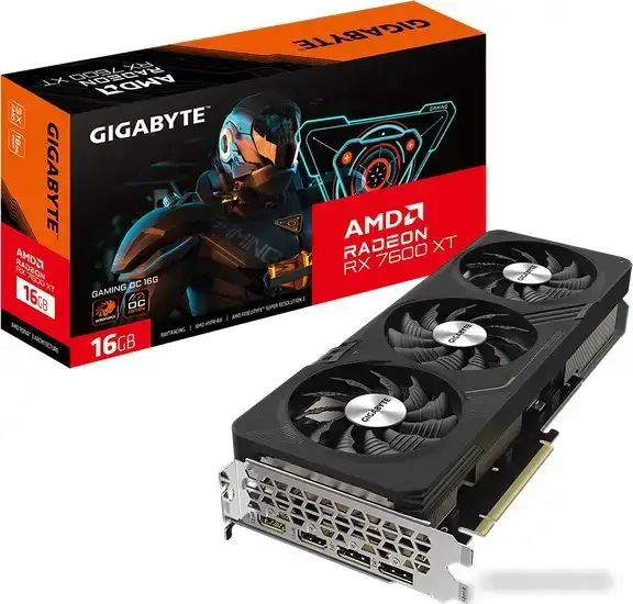 Видеокарта Gigabyte Radeon RX 7600 XT Gaming OC 16G GV-R76XTGAMING OC-16GD – фото товара
