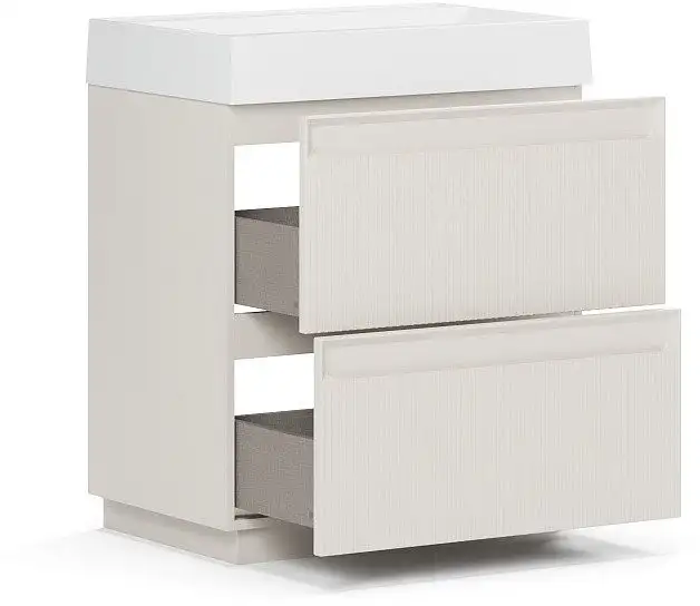 Belux Тумба под умывальник Базель Н 70-02 (180, светлый миндаль матовый) – фото товара