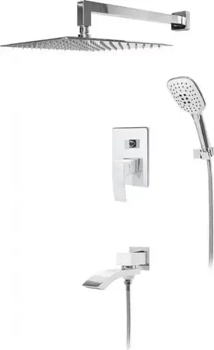 Душевая система Hansberge H6077 (белый хром) - изображение в каталоге