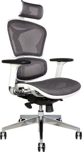 Кресло Norden Hero White YS-0810H-T(E+E)W (белый/серый)