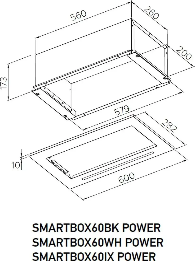 Кухонная вытяжка Meferi SMARTBOX60BK Power - фото товара
