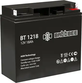 Аккумулятор для ИБП BattBee BT 1218 (12В/18Ач) – изображение в каталоге