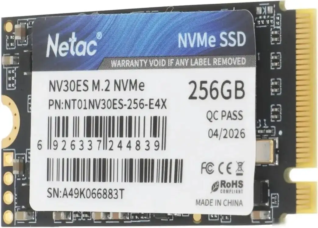 SSD Netac NV30ES 256GB NT01NV30ES-256-E4X – фото товара