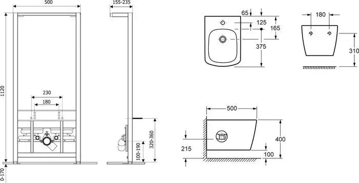 Биде Lavinia Boho Relfix Aveo 77070257 - фото товара