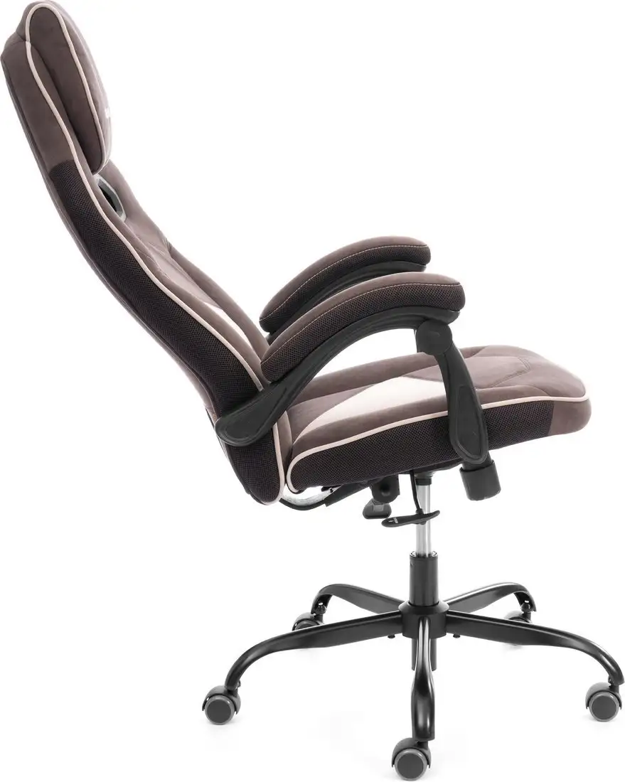 Игровое (геймерское) кресло TetChair Arena metalBL (велюр, коричневый/бежевый, 6/7) – фото товара