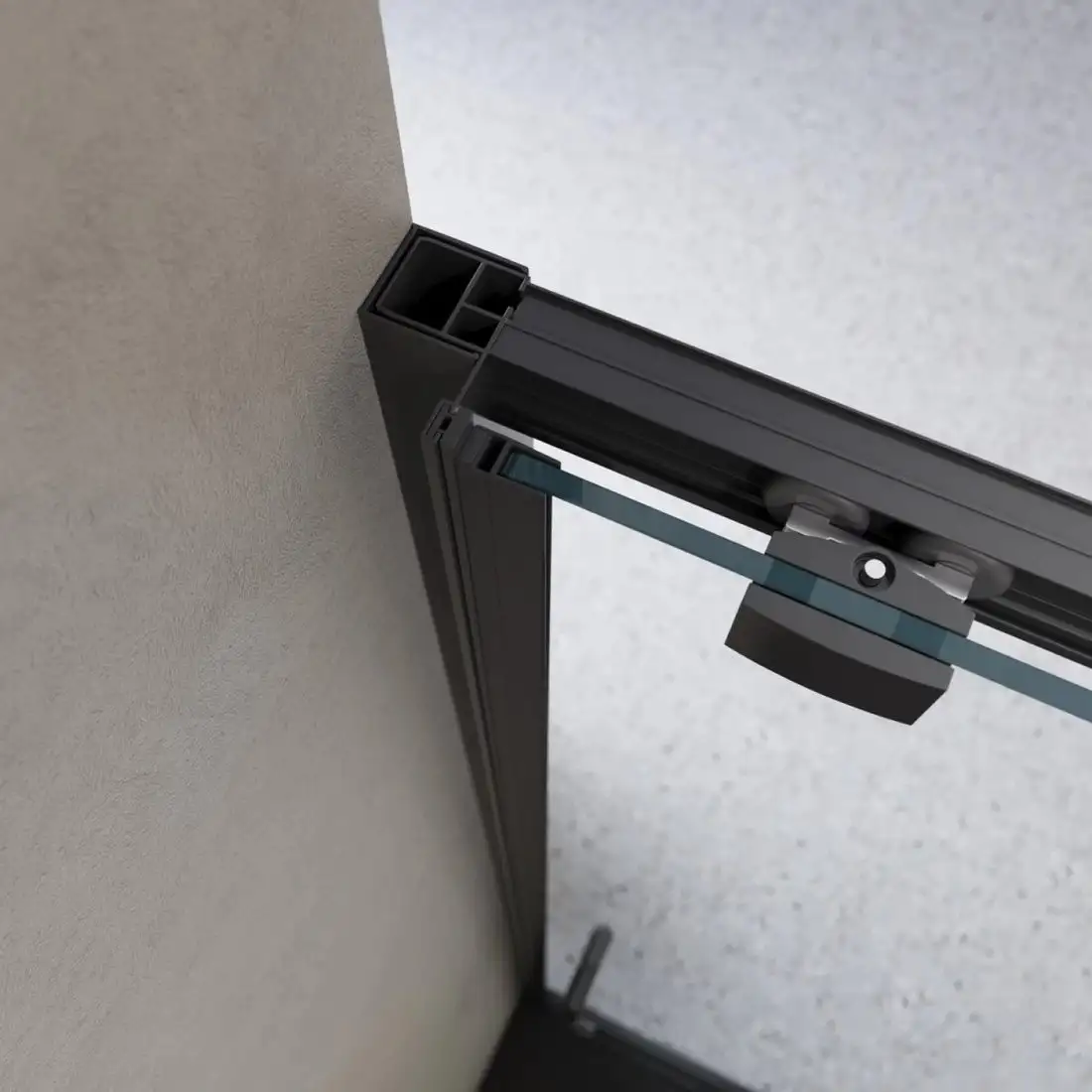 Душевая дверь BelBagno LUCE-BF-1-120-C-NERO - фото товара