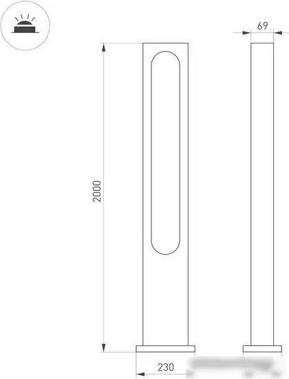 Фонарный столб Arlight LGD-MUSE-BOLL-H2000-18W Warm3000 037522