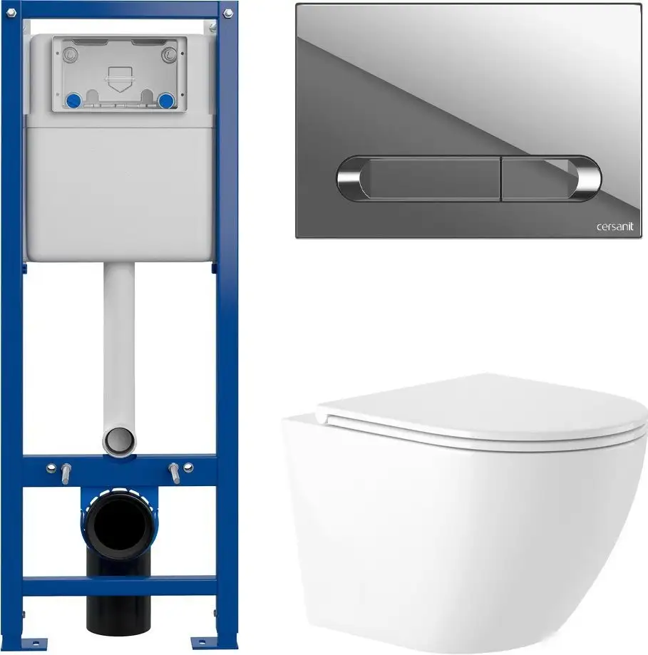 Унитаз подвесной Saniteco KW-9003W + 64110 + S-IN-MZ-VECTOR - фото товара