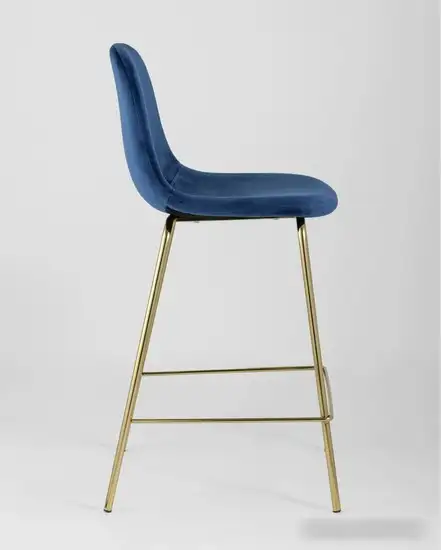 Стул Stool Group Валенсия SN полубарный OS-001CB HLR-64 (велюр синий/ножки золото) – фото товара