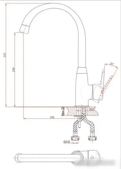 Смеситель A-Five A5-0124 - фото товара