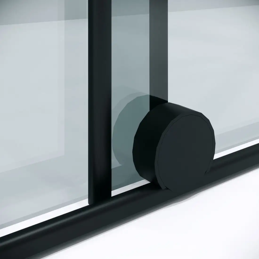 Душевая стенка Niagara Nova NG-671-90BLACK 90x200 (черный матовый/прозрачное стекло) - фото товара