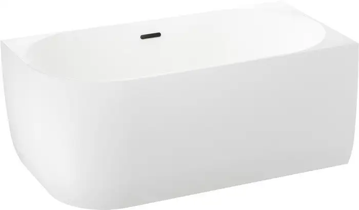 Ванна Wellsee Belle Spa 150x75 235702003 (пристенная ванна (правая) белый глянец, экран, каркас, сифон-автомат матовый черный) - фото товара