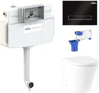 Унитаз Lavinia Boho Relfix Biore 5 в 1 87060238 (черное стекло) - изображение в каталоге