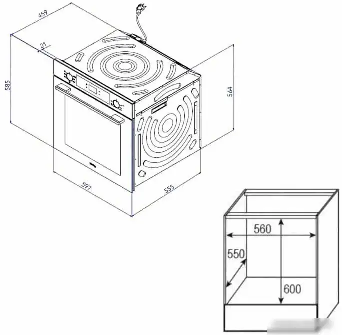 Электрический духовой шкаф Korting OKB 4701 CNRW - фото товара