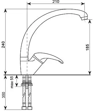 Смеситель Ulgran U-007 309 (темно-серый) - фото товара