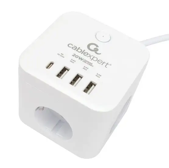 Сетевой фильтр Cablexpert CUBE-3-CU3-W-1.5 – фото товара
