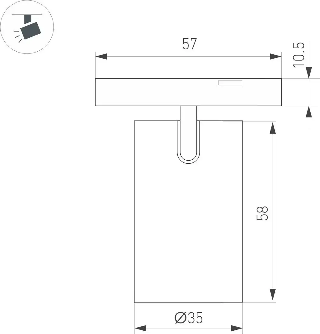 Точечный светильник Arlight MAG-MICROCOSM-SPOT-R35-5W Warm3000 BK 36 deg 043252(1) – фото товара