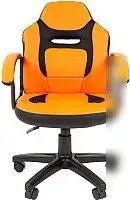 Игровое (геймерское) кресло CHAIRMAN Kids 110 (экопремиум, черный/оранжевый) – фото товара
