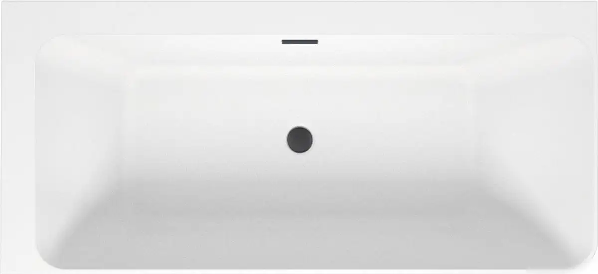Ванна Wellsee Bromance 170x78 23160403R (пристенная ванна (левая) белый глянец, экран, ножки, сифон-автомат матовый черный) - фото товара