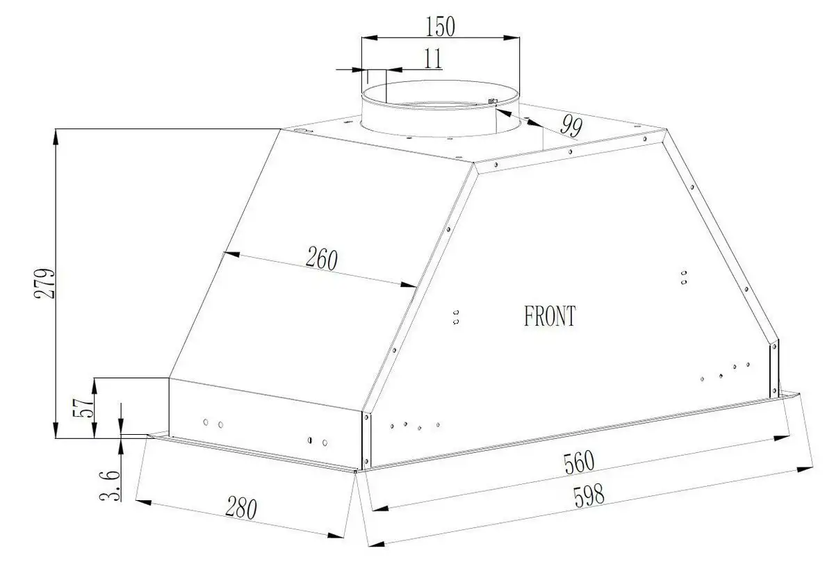 Кухонная вытяжка Schtoff Tango 60 Black - фото товара