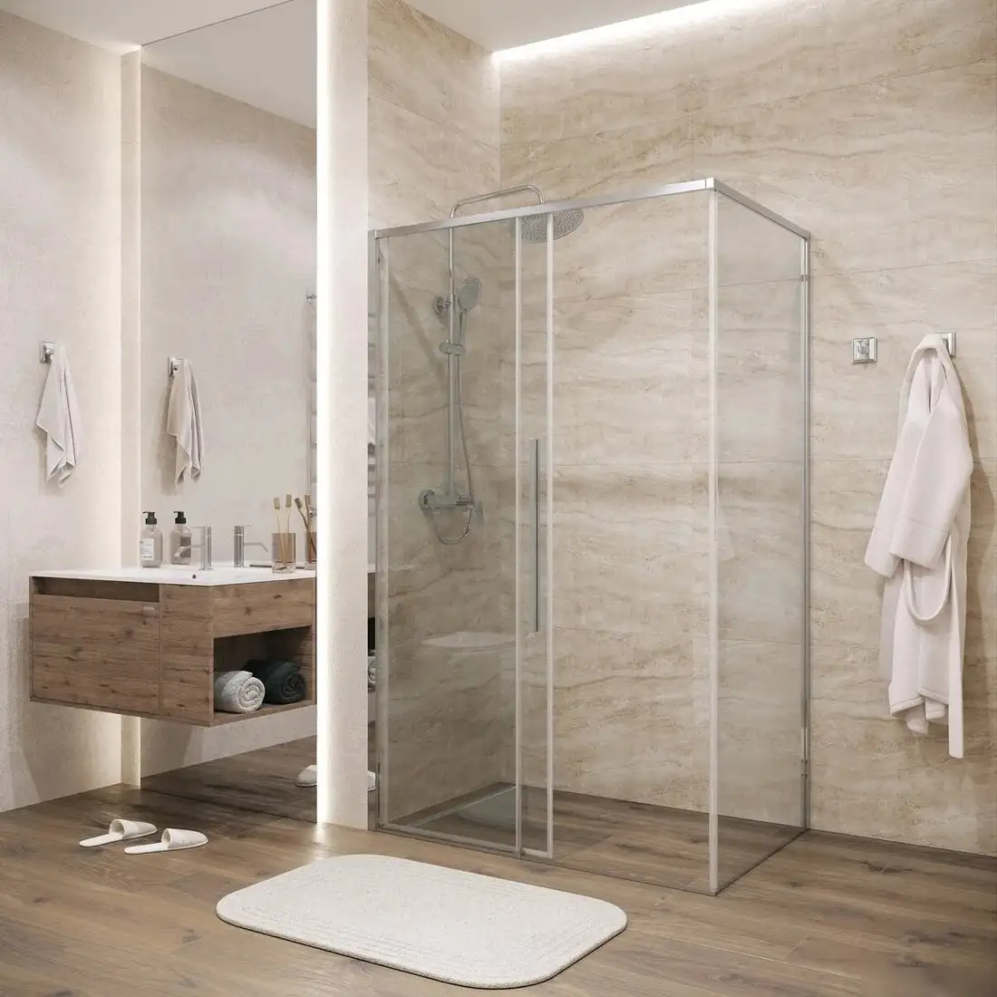 Душевой уголок Grossman Galaxy 140x90x195 120.K33.01.1490.10.00 (хром/прозрачное стекло) - фото товара