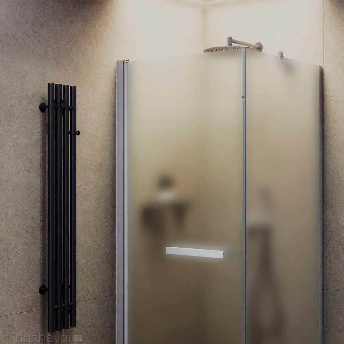 Душевой уголок MaybahGlass MGY-1350-5 (сатин стекло/хром матовый) - фото товара