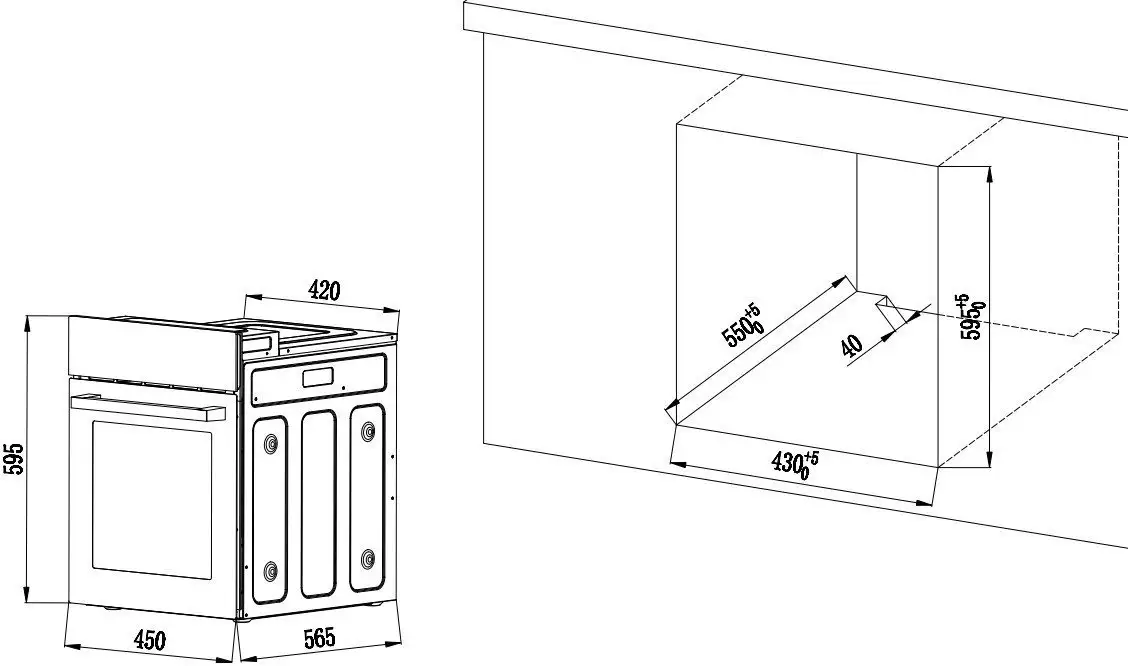 Электрический духовой шкаф Weissgauff EOY 456 PDW - фото товара