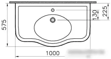 Умывальник Vitra Efes 100x57.5 [6209B003-0001] - фото товара