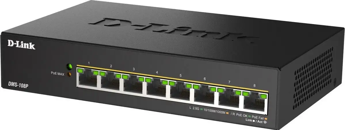Неуправляемый коммутатор D-Link DMS-108P/A1A – фото товара