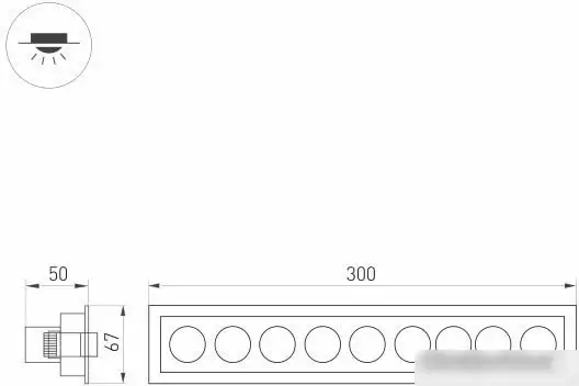 Точечный светильник Arlight MS-ORIENT-BUILT-TURN-TC-S67x300-20W Day4000 032231 – фото товара