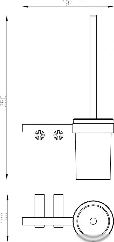 Ершик для унитаза Abber Osten 316 AA1832BG (брашированное светлое золото) – фото товара