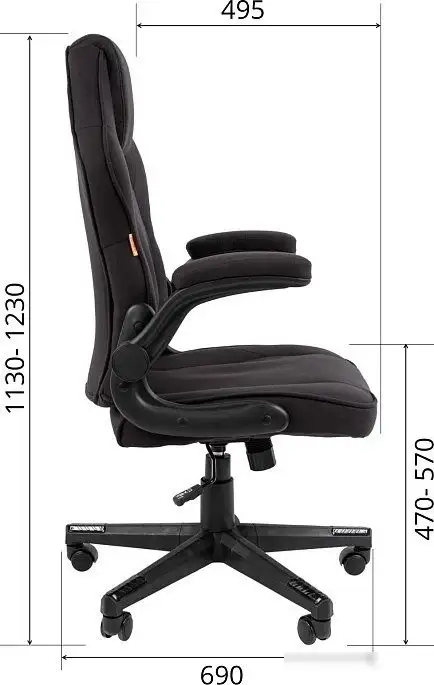 Игровое (геймерское) кресло CHAIRMAN CH51 (черный) – фото товара