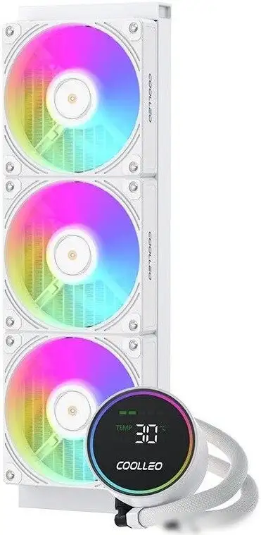 Система жидкостного охлаждения для процессора Coolleo DIG-360-WH – фото товара