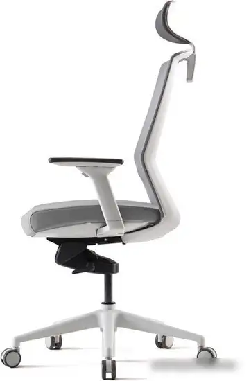 Кресло Bestuhl J1 White Pl с подголовником (серый) – фото товара