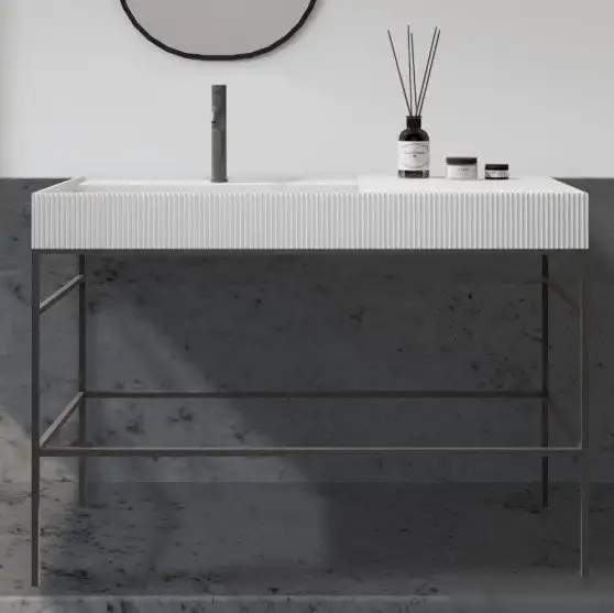 Abber Консоль с умывальником Stein AS2647 (белый матовый) – фото товара