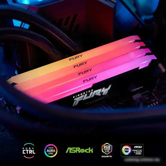 Оперативная память Kingston FURY Beast RGB 4x8ГБ DDR4 3600 МГц KF436C17BB2AK4/32 – фото товара