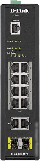 Управляемый коммутатор 2-го уровня D-Link DIS-200G-12PS/A2A – фото товара