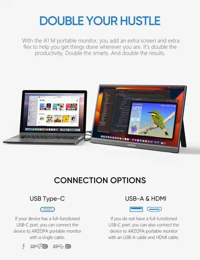 Портативный монитор Arzopa A1M – фото товара