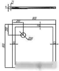 Душевой поддон Акватон Калифорния 80x80 - фото товара