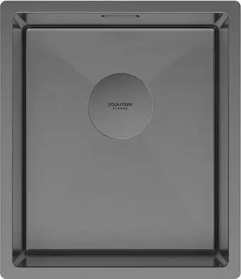 Кухонная мойка Paulmark Next 38 UNI PM213844-GM (черный/вороненая сталь) - изображение в каталоге