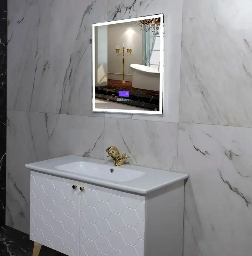 Пекам Зеркало Greta 80x90 greta-80x90MP (с подсветкой, с многофункциональной панелью, подогрев) – фото товара