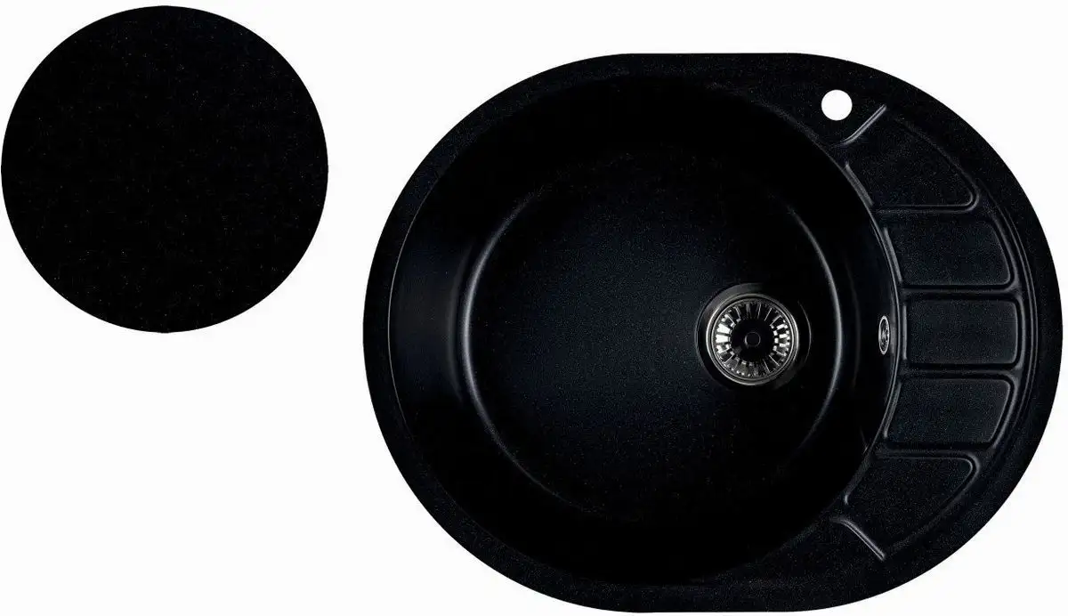 Кухонная мойка Marblan Ovata L (оникс,с сифоном) - фото товара